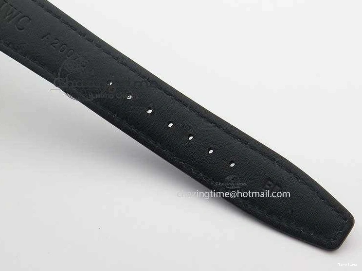 MIROTIME 0122 Reliable Portuguese IW371447 ZF 1:1 Best Edition SS Black Dial On Black Leather Strap A79350 V 7274